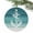 White Teal, variant on Ocean Nautical Anchor Christmas Ceramic Ornament 2025,3" Round Xmas Tree Hanging Accessories with Gold Ribbon