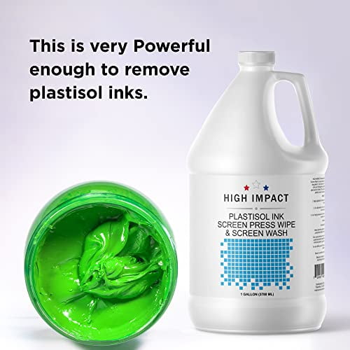 Plastisol Screen Wash by High Impact - in-Sink and On Press Screen Wash Degradant and Cleaner for Screen Printing Inks - Designed to Remove Plastisol - Made in USA - 1 Gallon (Pack of 1)