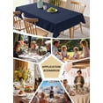thumbnail image 5 of Solid Dark Blue Table Cloth, Minimalism Abstract Denim Texture Waterproof Tablecloth for Rectangle Tables, Reusable Washable Fabric Table Cover for Restaurant Kitchen Dining Tables 60"x84", 5 of 6