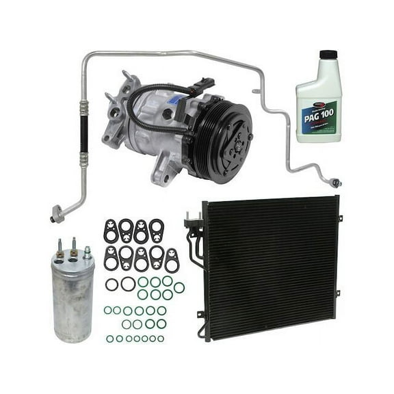A/C Compressor Kit with Condenser - Compatible with 2002 - 2005 Jeep Liberty 3.7L V6 VIN K 2003 2004