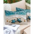 thumbnail image 4 of Waterproof Outdoor Throw Pillows with Inserts 12"x20", Blue Coastal Turtle Soft Decorative Pillowcases for Couch Bedroom, Nautical Beach Ocean Starfish Pillow Covers for Sofa Living Room, 4 of 8