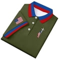 thumbnail image 3 of Men's USA 250th Anniversary Polo Shirt We The People Patriotic Flag Short Sleeve Golf Tee, 3 of 6