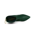thumbnail image 4 of Unique Bargains Women's Pointy Toe Back Zip Block Heel Ankle Boots Green (Size 9), 4 of 7