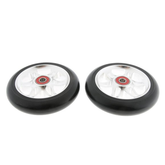 Ruedas de repuesto para patinete Zulema Pro 110mm con rodamiento de ABEC-9 Plata