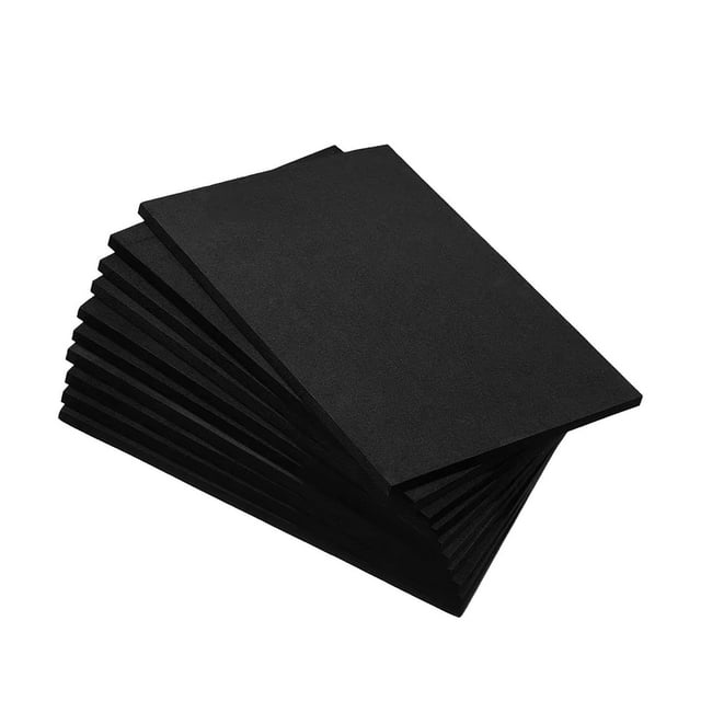 10 rollos de espuma EVA con absorción de sonido, lámina perforada de espuma EVA premium para Negro 30cmx20cmx3mm