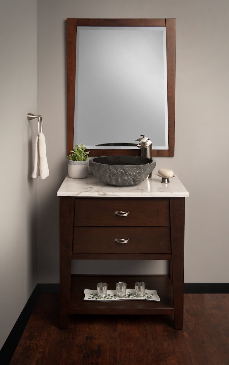 Miseno MNO-NA-ORB Circular 17" Marble Bathroom Sink; Oil Rubbed Bronze Drain