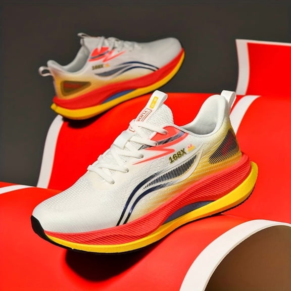 Men's Spring Running Shoes, Breathable Fabric Sneakers, Suitable for Gym Workouts, Outdoor Running, Hiking, Daily Casual Wear, Marathons, and Road Jogging
