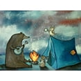 thumbnail image 2 of Doss, Andrea 14x12 White Modern Wood Framed Museum Art Print Titled - Camping Friends, 2 of 4