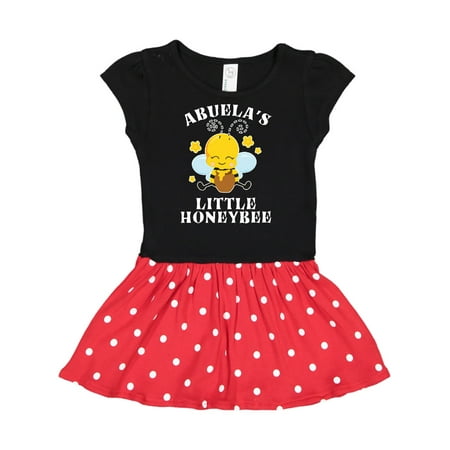 

Inktastic Cute Bee Abuela s Little Honeybee with Stars Gift Toddler Girl Dress
