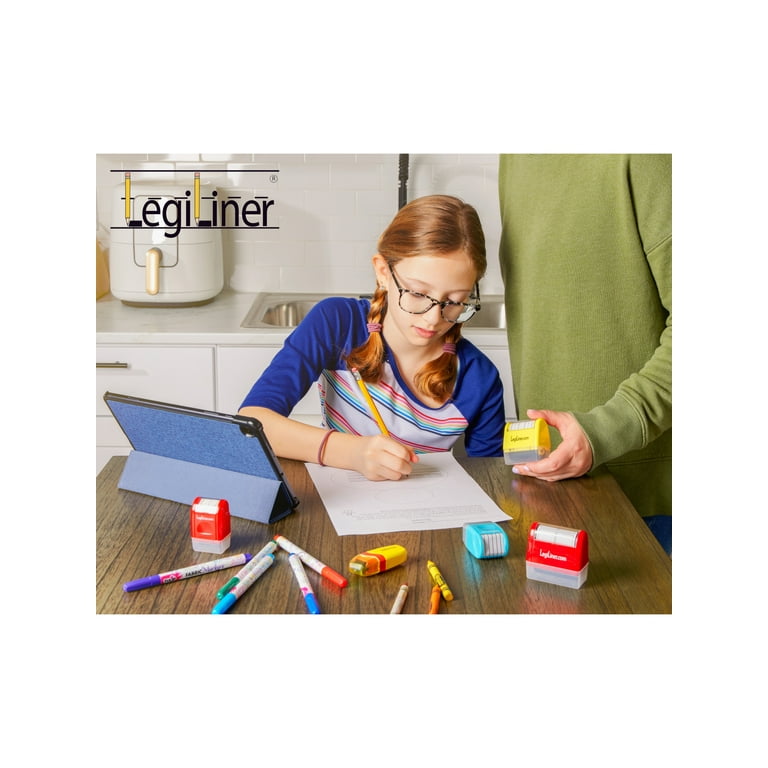 LegiLiner Self-Inking Teacher Stamp-Math and Handwriting Lines Multi-Roller  Stamp 
