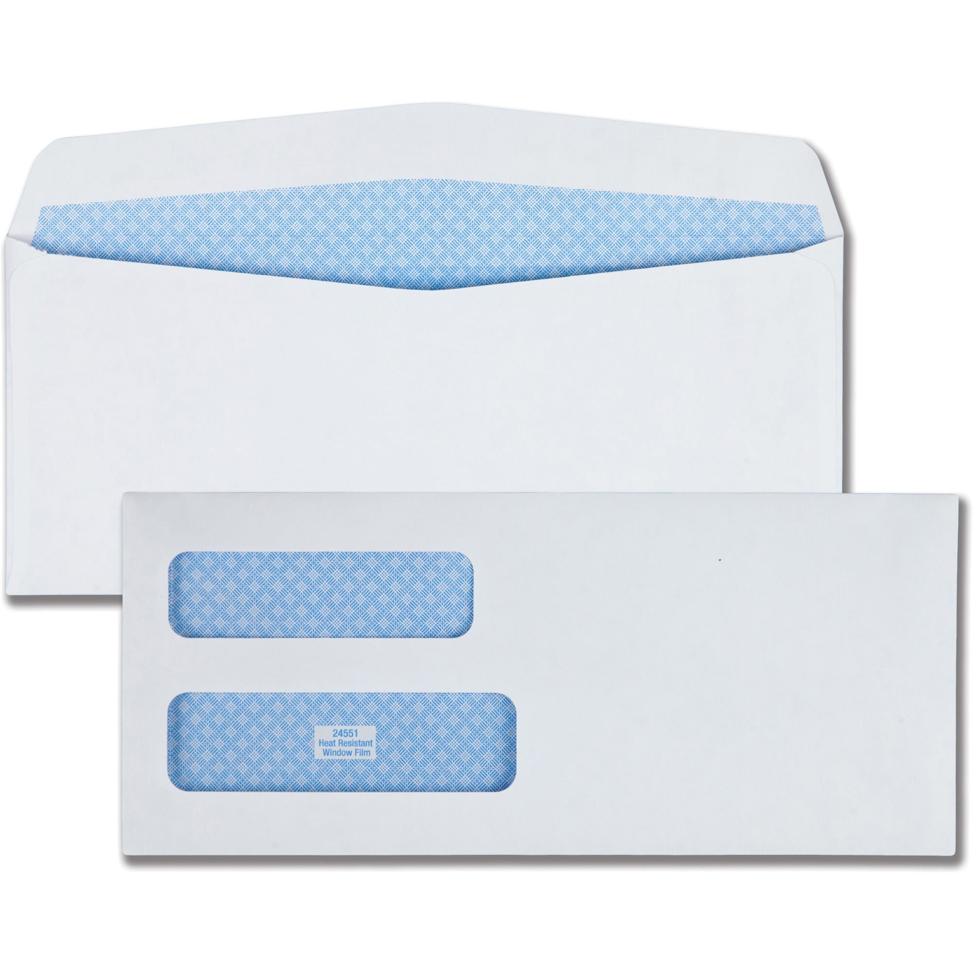 Quality Park, QUA24551, No.10 Double Window Envelopes, 250 / Carton
