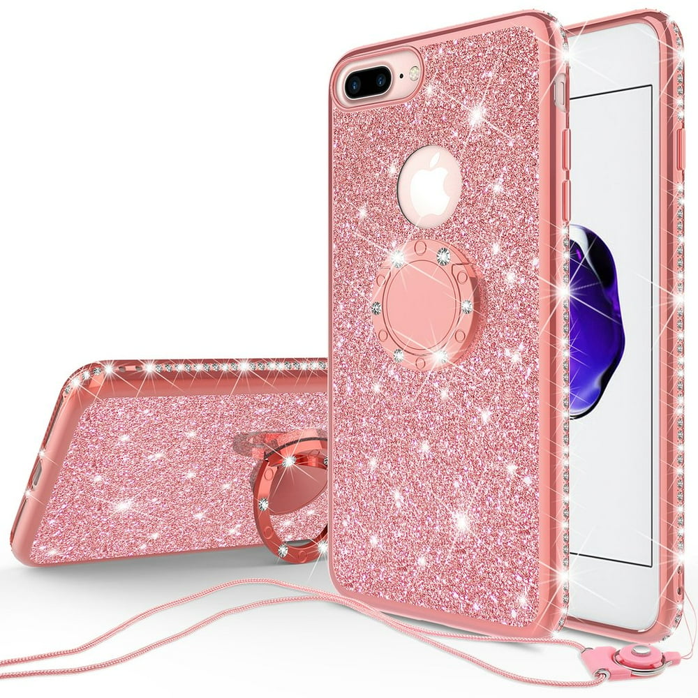 Apple iPod Touch 6 Case,iPod 6/5 Case,Glitter Cute Phone Case Girls