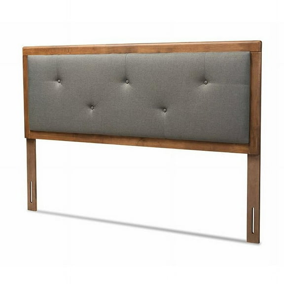 Baxton Studio Walnut Brown Finished Wood King Size Headboard