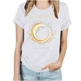 thumbnail image 2 of lcziwo Total Solar Eclipse Gifts for Women 2025 Summer Short Sleeve T Shirts Casual Round Neck Pullover Blouses Cotton Basic Tees Tops White 3XL Sale of The Day Prime Today, 2 of 5