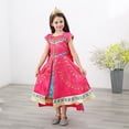thumbnail image 2 of HAWEE Robe de Princesse Aladdin pour Filles Jasmine Costume d'Halloween avec Cape Chic Rouge Vêtements Traditionnels, 2 of 7