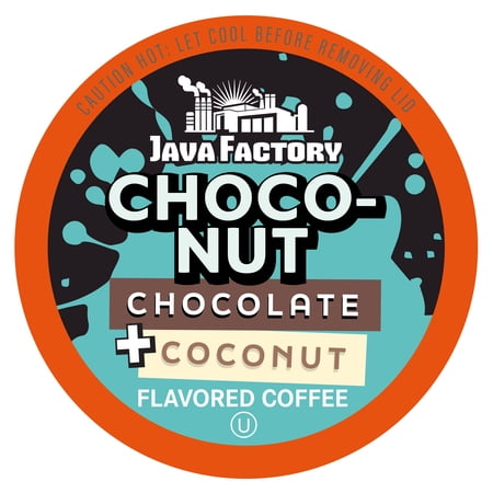 Java Factory Flavored Coffee Pods, Compatible with Keurig Brewers, Choconut 40-Pack