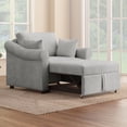 thumbnail image 1 of MODERNLUXE Fauteuil-Lit Convertible en Chenille avec Coussins et Dossier Réglable, Fauteuil Lounge-Lit 3 en 1 Se Transforme en Méridienne Lit Simple pour Salon, Chambre, Appartement, Gris, 1 of 9