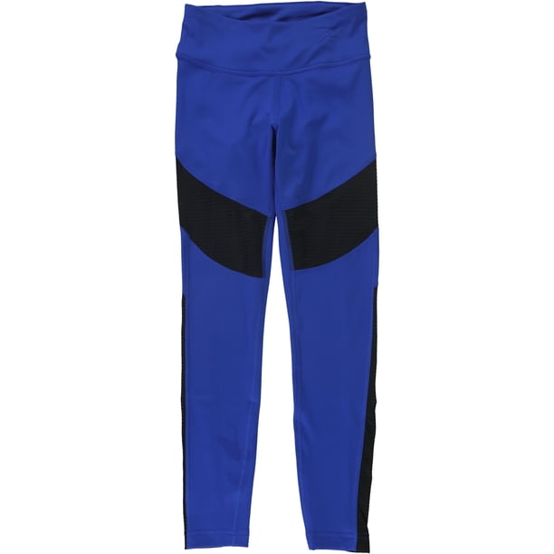 Pantalones de yoga con inserciones de malla Reebok para mujer, azul, XS/S