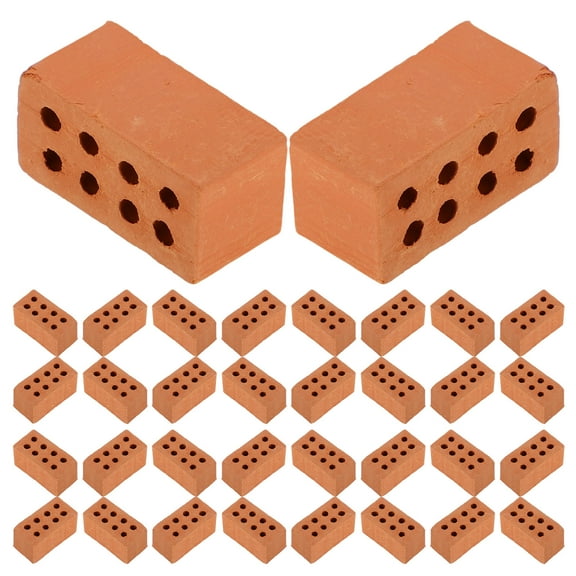 FRCOLOR  50 Pcs Mini Bricks Miniature Model Architectural House Light Brown