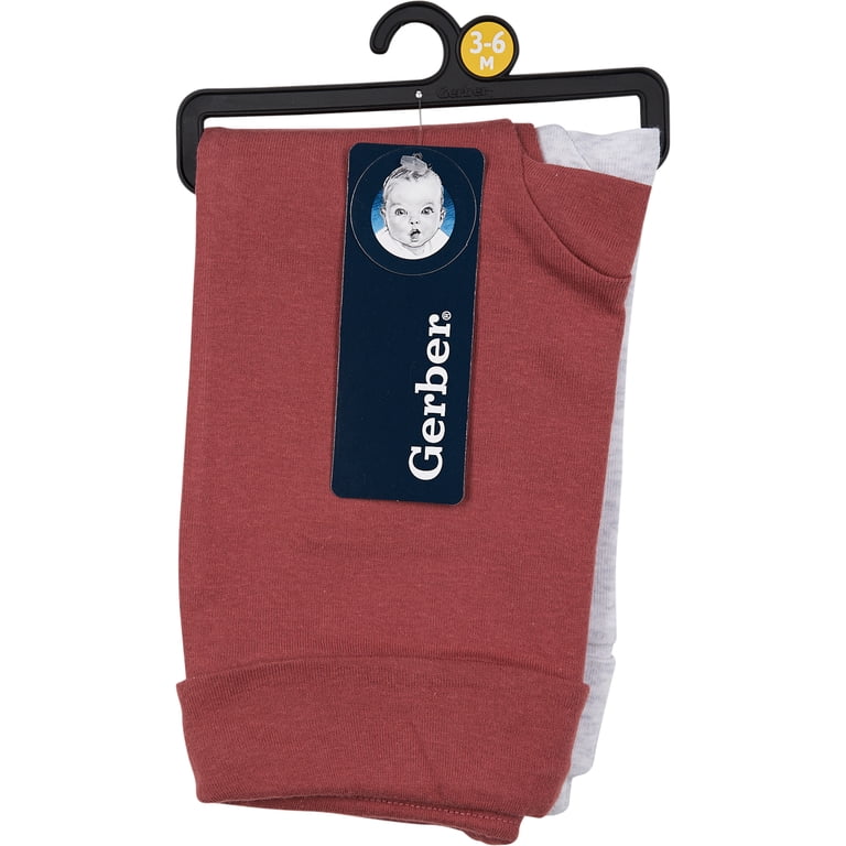 Gerber Unisex Infant Pants, 2-Pack, Dark Pink, Newborn photo 7