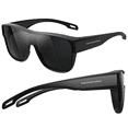thumbnail image 6 of Grinderpunch Cover-Ups Black Fit Over Sunglasses - Wrap Around Sunglasses - People Who Wear Prescription Glasses in the Sun - Black, 6 of 7