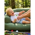 thumbnail image 6 of BemeyourBBs Toddler Baby Boys Golf Outfit Infant Boys Summer Clothes Golf Embroidery Lapel Shirt Tops with Striped Shorts 2Pcs Set, 6 of 8