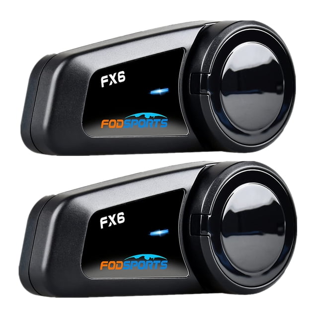 Auriculares Bluetooth para moto Fodsports FX6, paquete de 2 unidades, 1000 m