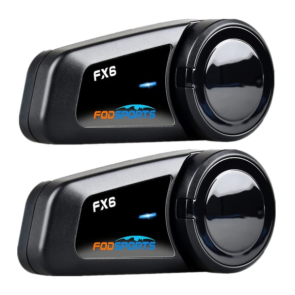 Auriculares Bluetooth para moto Fodsports FX6, paquete de 2 unidades, 1000 m