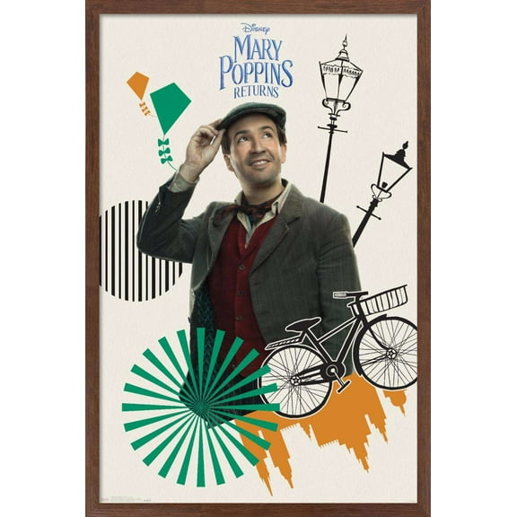 Disney Mary Poppins Returns - Jack Wall Poster, 14.725" x 22.375", Framed