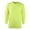 Neon Green, variant on Men's Long Sleeve Crew Neck Ribbed Cuff Solid Tee/T-Shirt , White S, 1 Pack