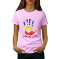 thumbnail image 4 of TSADFHJI Sweat à Capuche pour Femmes, Col Rond, Imprimé Love Is Love, Manches Courtes, P, 4 of 6