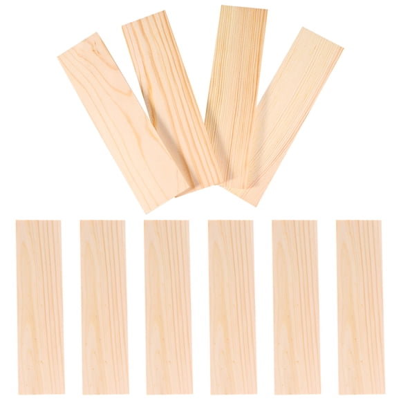 SKISUNO 10Pack Khaki Rectangular Wood Panels for Model Building 15x4x0.6in