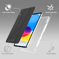 thumbnail image 5 of GKABXY for iPad (A16) 11th Generation 11 Inch 2025, iPad 10th Gen 10.9 Inch 2022, Tri-Fold Y-Fold Stand Case, Smart Cover Auto Wake/Sleep, Touch ID Compatible,Noble Black, 5 of 9