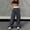 Style1-Blue pants for women, variant on Womens Plaid Checkered Pants Flannel Pajama Pants Lounge Wide Leg Baggy Sweatpants with Pockets Black S