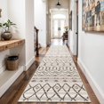 thumbnail image 1 of Extra Long Hallway Runner Rug: Home Runners for Porch Entryway Living Room Dining Room - Stain and Water Resistant Rugs with Non-Slip Backing - Soft Low-Pile Moroccan Carpet 12ft Beige Dusty Pink, 1 of 5