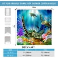 thumbnail image 3 of Green Sea Turtles Shower Curtain Sets Bathroom Blue Ocean Beach Home Bathtub Decor with 12 Hooks Washable Durable Polyester Fabric 72"x72", 3 of 6