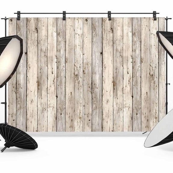 7x5ft Photo Backdrop, Vintage Wooden Soft Polyester Backdrop Curtains Photography Backdrops, Cottagecore Vertical Wood Grain Brushed Background for Photoshoots Studio Video Portrait Parties
