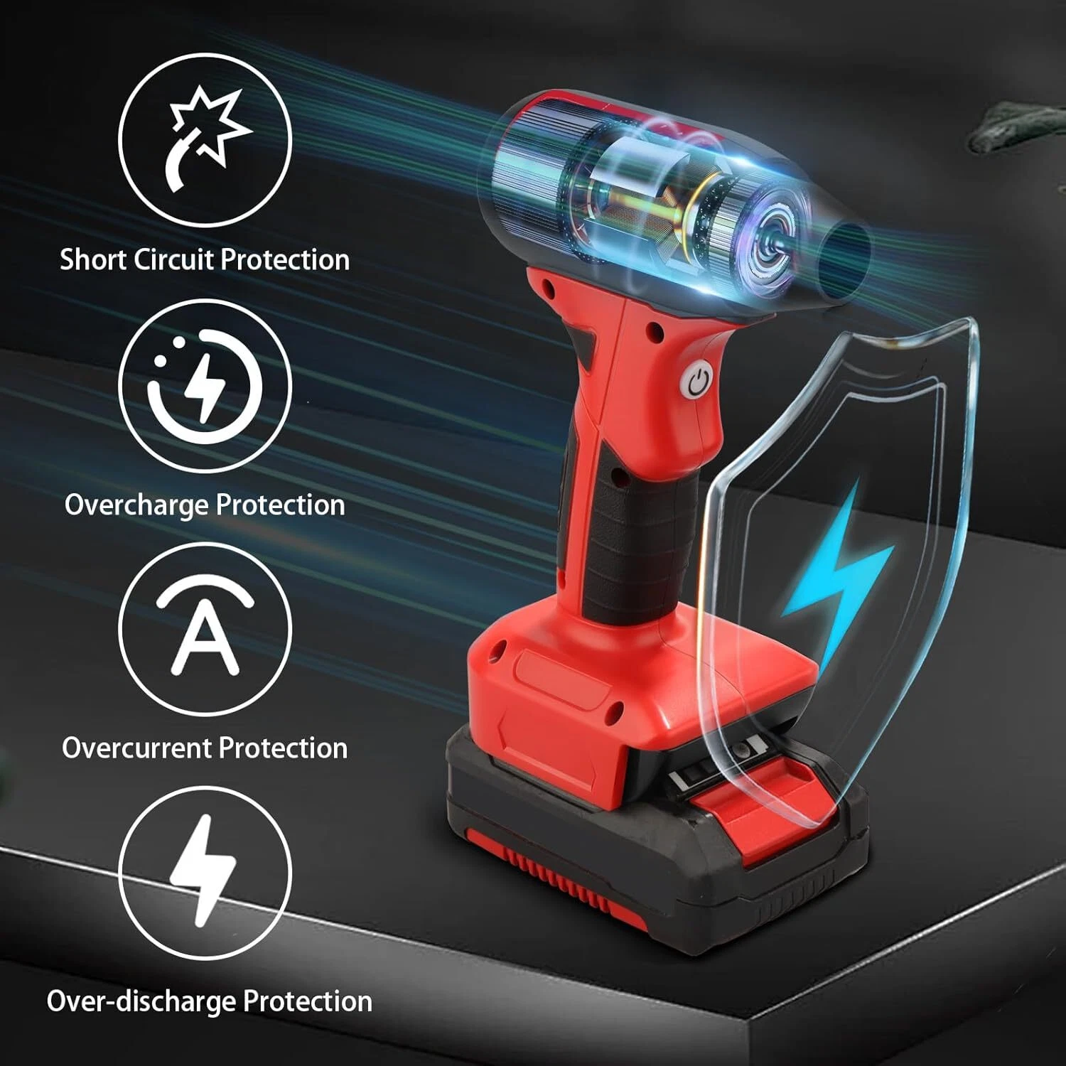 Electric Jobsite Air Blower for Einhell Battery Cordless Leaf Blower Handheld