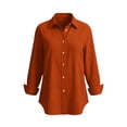 thumbnail image 5 of GUACER Gingham Button-Up Shirts for Women Long Sleeve Collared Loose Fit Casual Lightweight Blouses, 5 of 6
