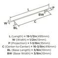 thumbnail image 6 of Amerock Bar Pulls 16-3/8 inch (416mm) Center-to-Center Satin Nickel Cabinet Pull, 6 of 8