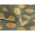 thumbnail image 3 of Ambesonne Dandelion Quilted Bedspread Set 3 Pcs, Boho Floral Grid Peduncle, Queen, Marigold Sage Green, 3 of 4