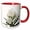 Red/White, variant on 3drose, Oleander White - White, Flower, Tree, Oleander, Blossom, Tropical Plant, Buds, 11oz Magic Transforming Mug