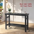 thumbnail image 5 of SERWALL All Weather HDPE Outdoor Patio Bar Set, Adirondack Chairs Set of 4 and Bar Height Table, Grey, 5 of 7