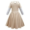 thumbnail image 3 of KAWELL Khaki Costume for Girls Fancy Costumes Uniform Dress Halloween Outfit With Bow Sleeves Bag and Wigs, 3 of 7