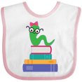 thumbnail image 3 of Inktastic Bookworm Girls Reading Gift Girls Baby Bib, 3 of 4