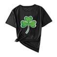 thumbnail image 4 of St. Patrick's Day Shirt for Women Shamrock Graphic T-Shirt Short Sleeve Crewneck Loose Fit Festival Apparel Holiday Gift, 4 of 5