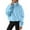Light Blue, variant on Oversized Half Zip Sweatshirt for Women Sherpa Pullover Tops with Pockets Fuzzy Fleece Stand Collar Sweatshirt (Pink 2XL)