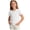 White-05, variant on Ugoldhm Girls' Short Sleeve Crew Neck T-Shirt Cotton Solid Color Soft Lightweight Tee for Ages 2-14, School & Everyday Wear