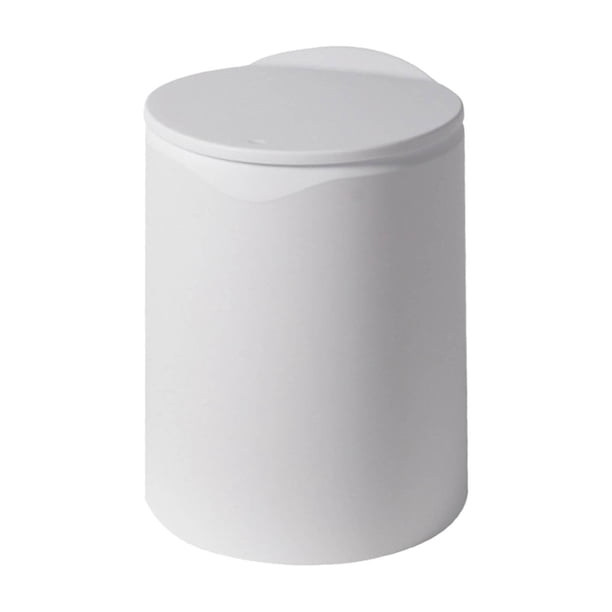 Bote de Basura de de 8L, Cubo de Basura con Forro Extraíble, Cubo de Basura con Tapa, Cubo de Basura para Oficina, Comedor, Bar, Baño, Cafeterí Blanco Sunnimix bote de basura