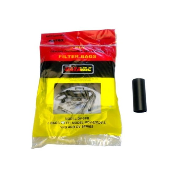MetroVac DataVac DV-5PBA - Sac Filtrant avec tube Adaptateur - pour Aspirateur (Lot de 5) - pour DataVac Pro MDV-2BAV, 2TA, 2TA, 2TA, 2TA, 3TA, 3TA, 3TA, 3TA, 3TA, 3TA, 3TA, 3TA, 3TAV